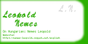 leopold nemes business card